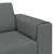 Sofa Set 3 pcs Dark grey Fabric
