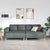 Sofa Set 3 pcs Dark grey Fabric