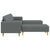 Sofa Set 3 pcs Dark grey Fabric