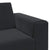 Sofa Set 3 pcs Black Velvet