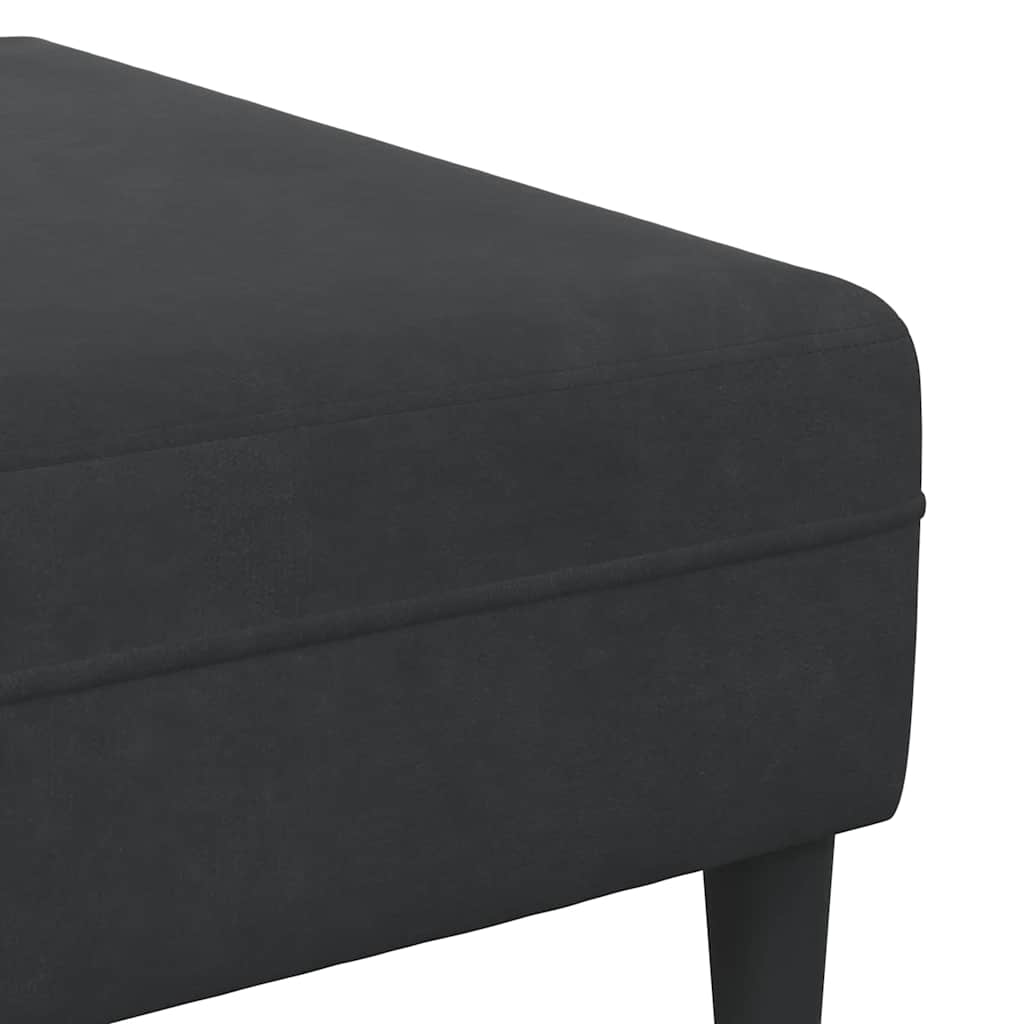 Sofa Set 3 pcs Black Velvet