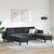 Sofa Set 3 pcs Black Velvet