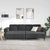Sofa Set 3 pcs Black Velvet