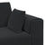 Velvet Sofa with Cushion Black 208 cm Velvet