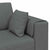 Fabric Sofa with Cushion 3 pcs Dark Grey 208 cm Fabric