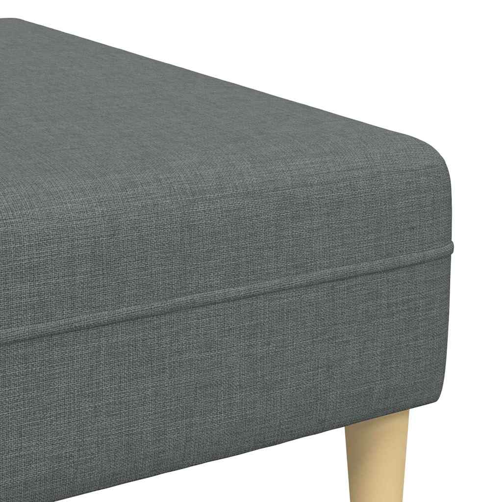 Fabric Sofa with Cushion 3 pcs Dark Grey 208 cm Fabric