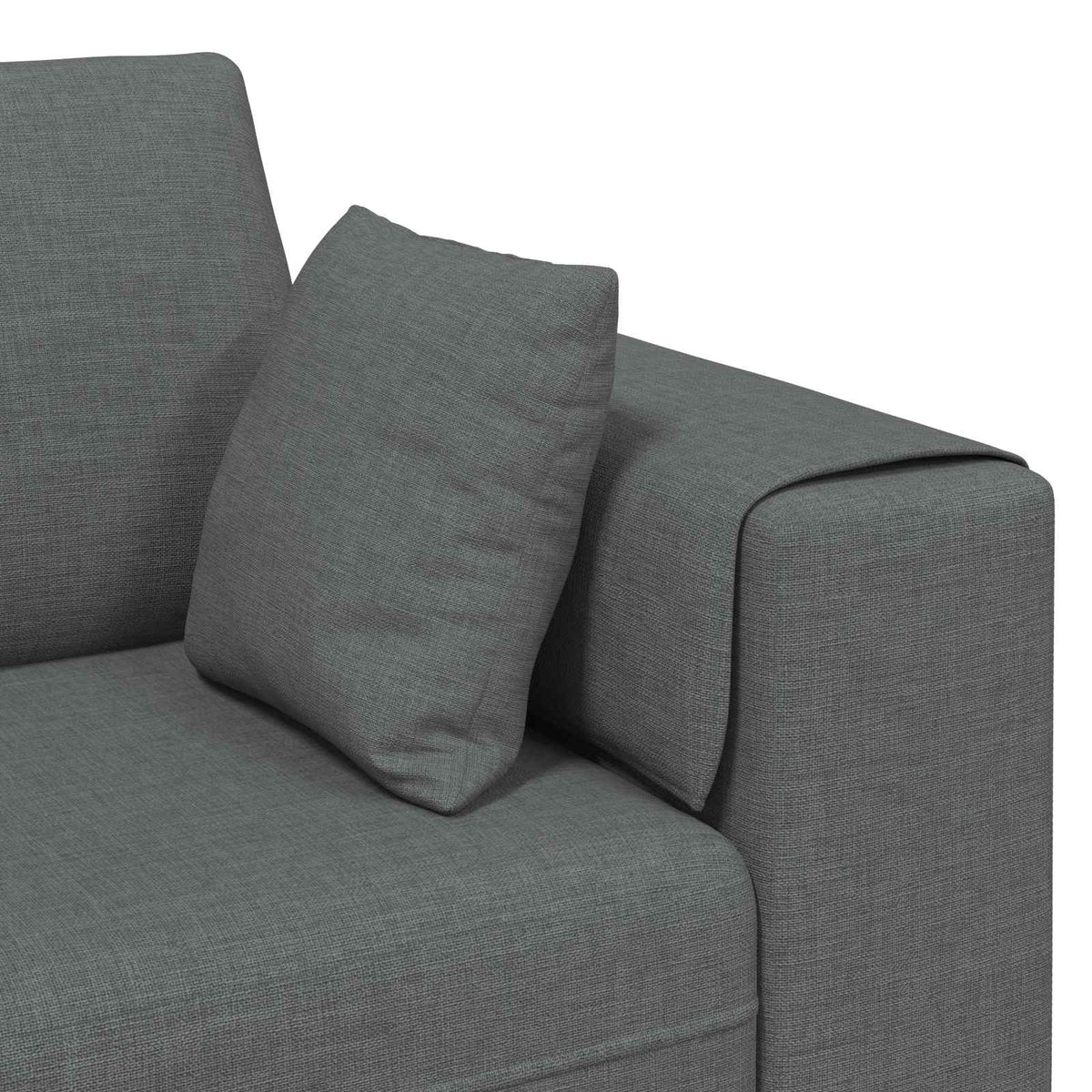 Sofa with Cushion 3 pcs Dark Grey Fabric