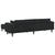Velvet Sofa with Cushion 3 pcs Black 208 cm Velvet
