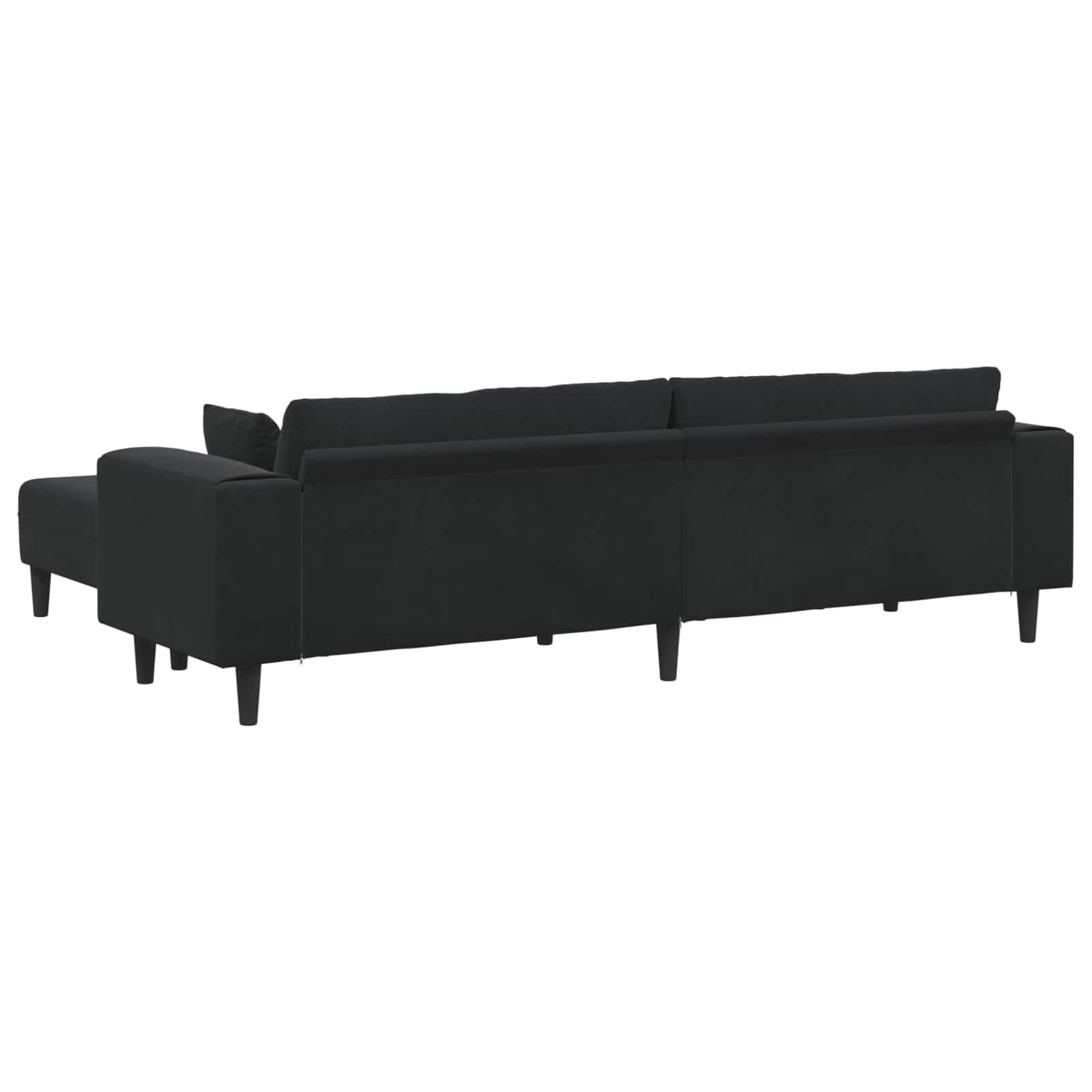 Sofa with Cushion 3 pcs Black Velvet