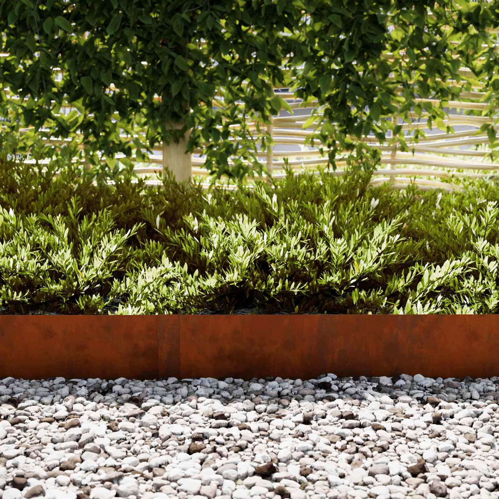 Lawn Edging 50 pcs Brown 100 x 0.05 x 20 cm Weathering Steel