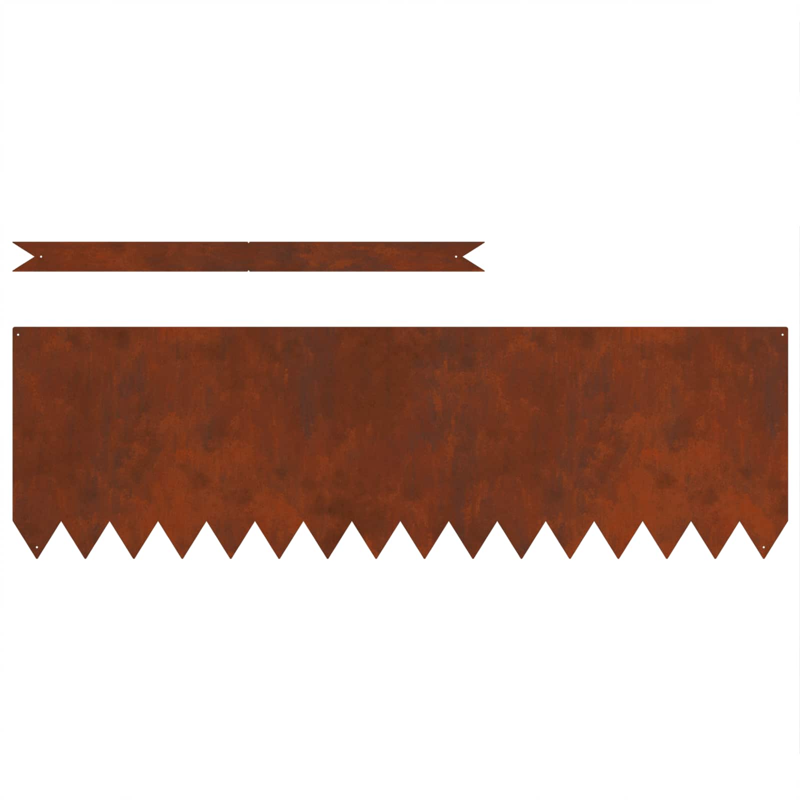 Lawn Edging 30 pcs Brown 100 x 0.05 x 20 cm Weathering Steel