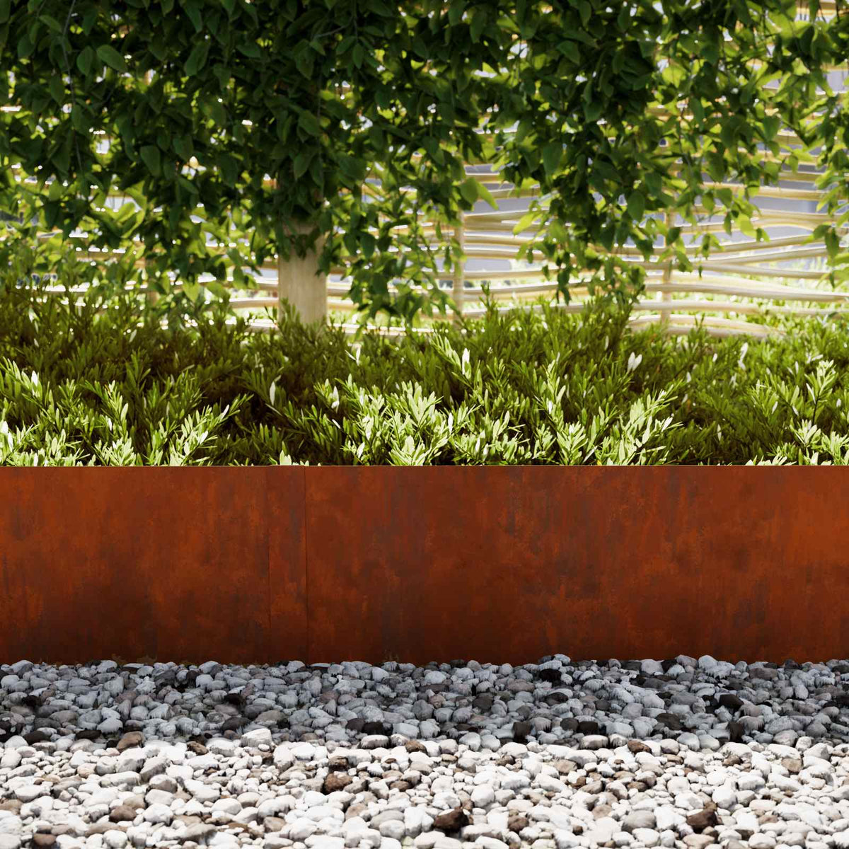 Lawn Edging 50 pcs Rusty 100 x 0.05 x 30 cm Weathering Steel