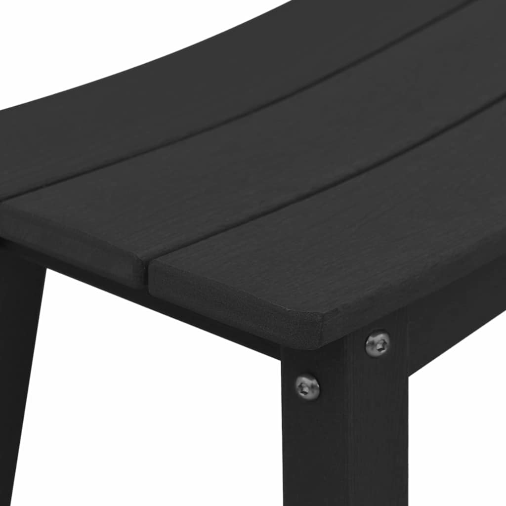 Garden Bar Set 3 pcs Black HDPE