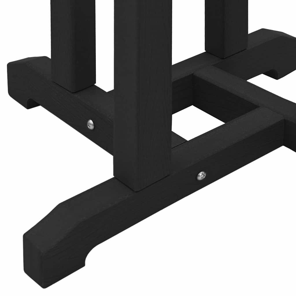 Garden Bar Set 3 pcs Black HDPE