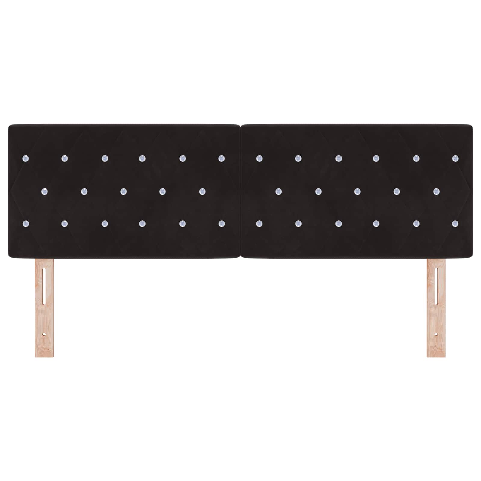 Headboard Black 160 cm Velvet