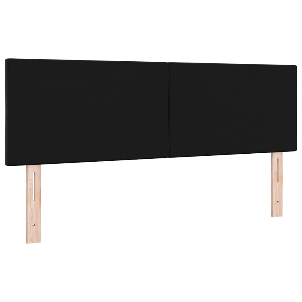 Headboard Black 144 cm Velvet