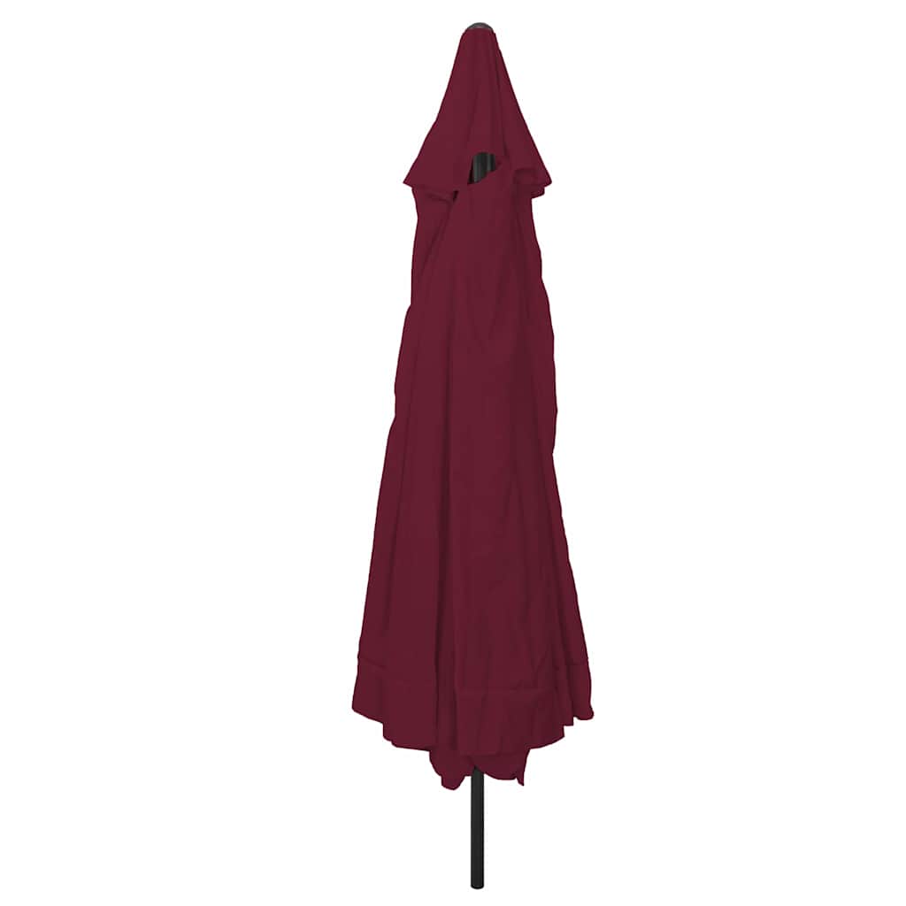 Garden Parasol Bordeaux Red 395 x 395 x 245 cm