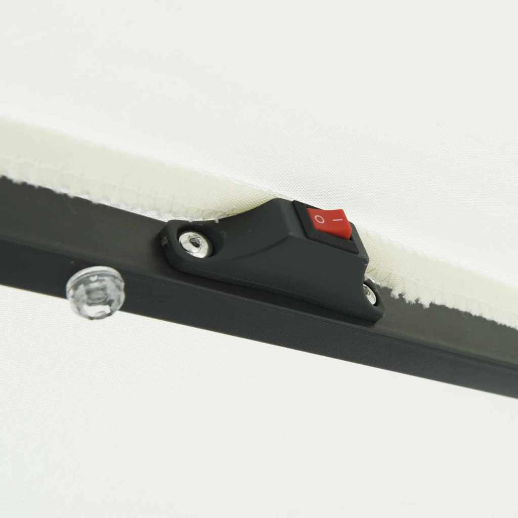 Garden Parasol Sand and Anthracite 395 x 395 x 245 cm Polyester