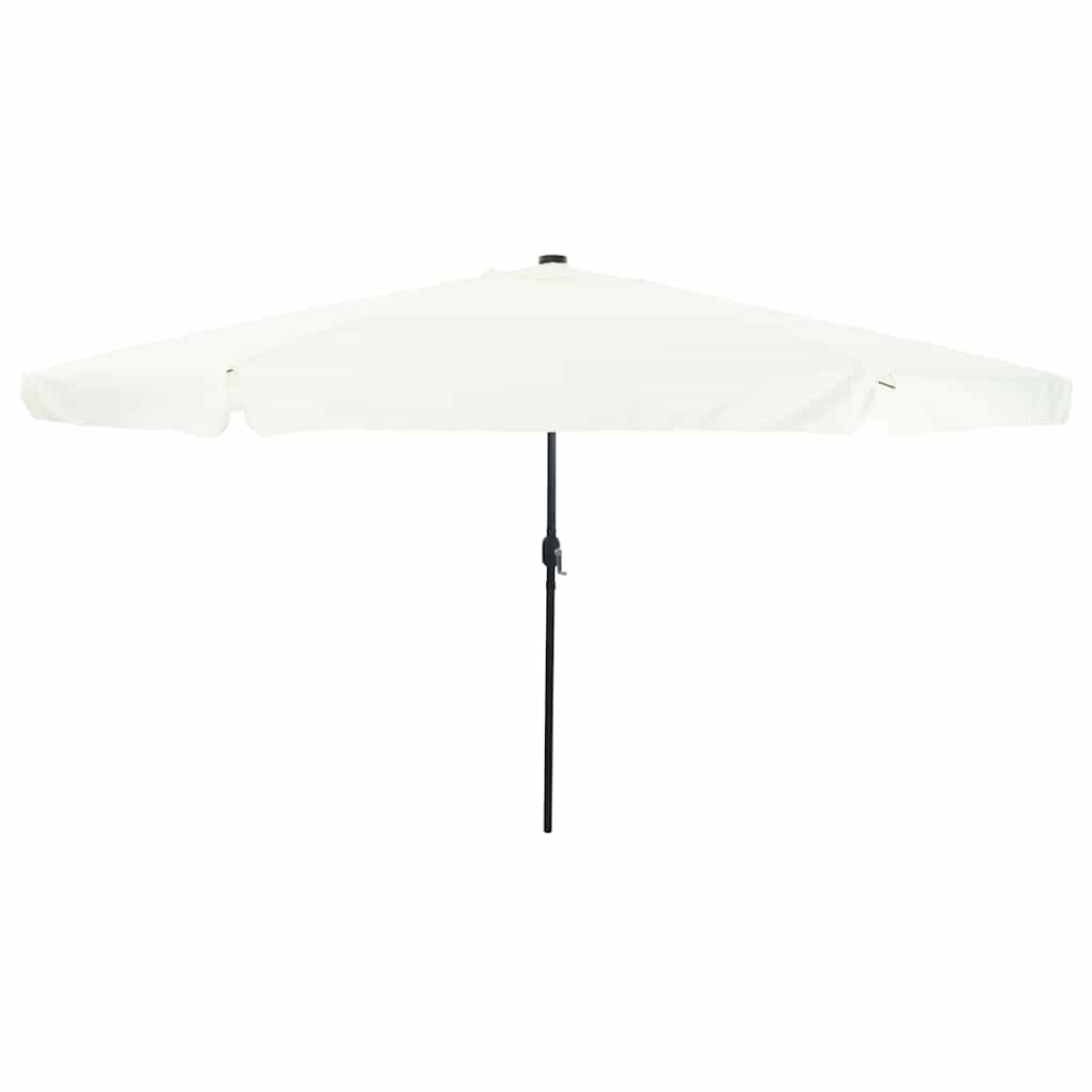 Garden Parasol Sand and Anthracite 395 x 395 x 245 cm Polyester