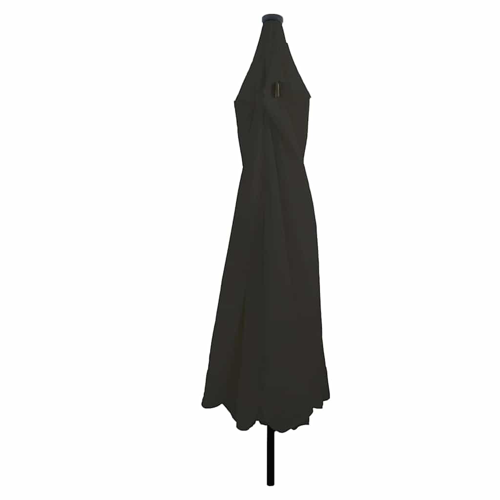 Garden Parasol Black 395 x 395 x 245 cm Polyester