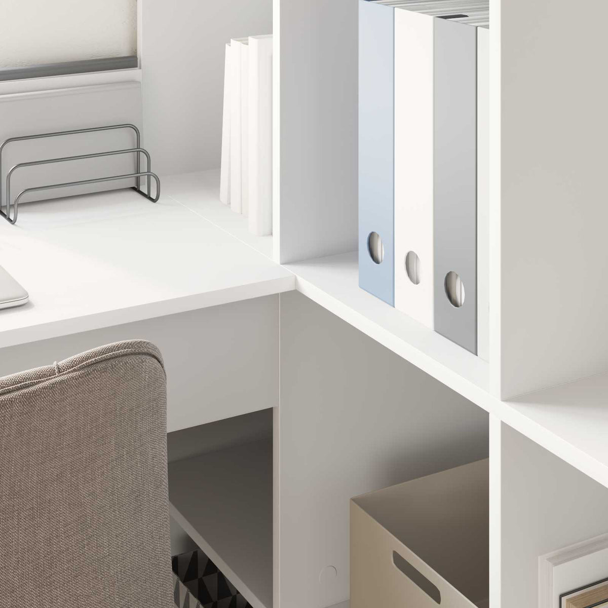 Corner Desk White 101,5 x 149,5 x 149,5 cm Engineered Wood