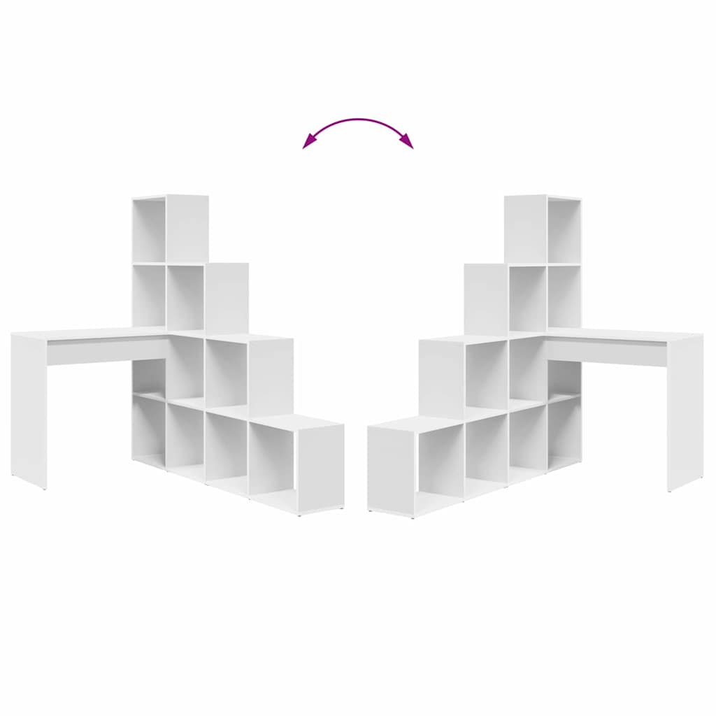 Corner Desk White 101,5 x 149,5 x 149,5 cm Engineered Wood