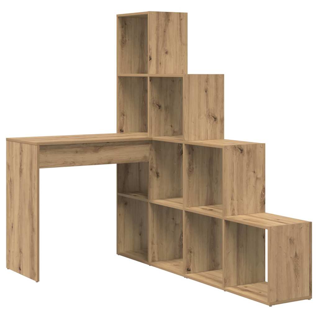 Corner Desk with Shelf Artisan Oak 101,5 x 149,5 x 149,5 cm