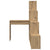 Corner Desk with Shelf Artisan oak 101.5 x 149.5 x 149.5 cm