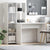 Desk with Shelf White 138.5 x 55 x 143 cm Engineered wood
