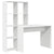 Desk with Shelf White 138.5 x 55 x 143 cm Engineered wood