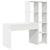 Desk with Shelf White 138.5 x 55 x 143 cm Engineered wood