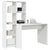 Desk with Shelf White 138.5 x 55 x 143 cm Engineered wood