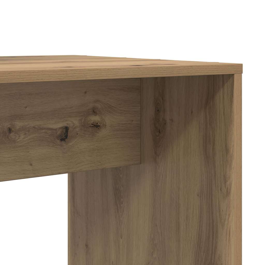 Desk with Shelf Artisan Oak 138,5 x 55 x 143 cm Engineered Wood