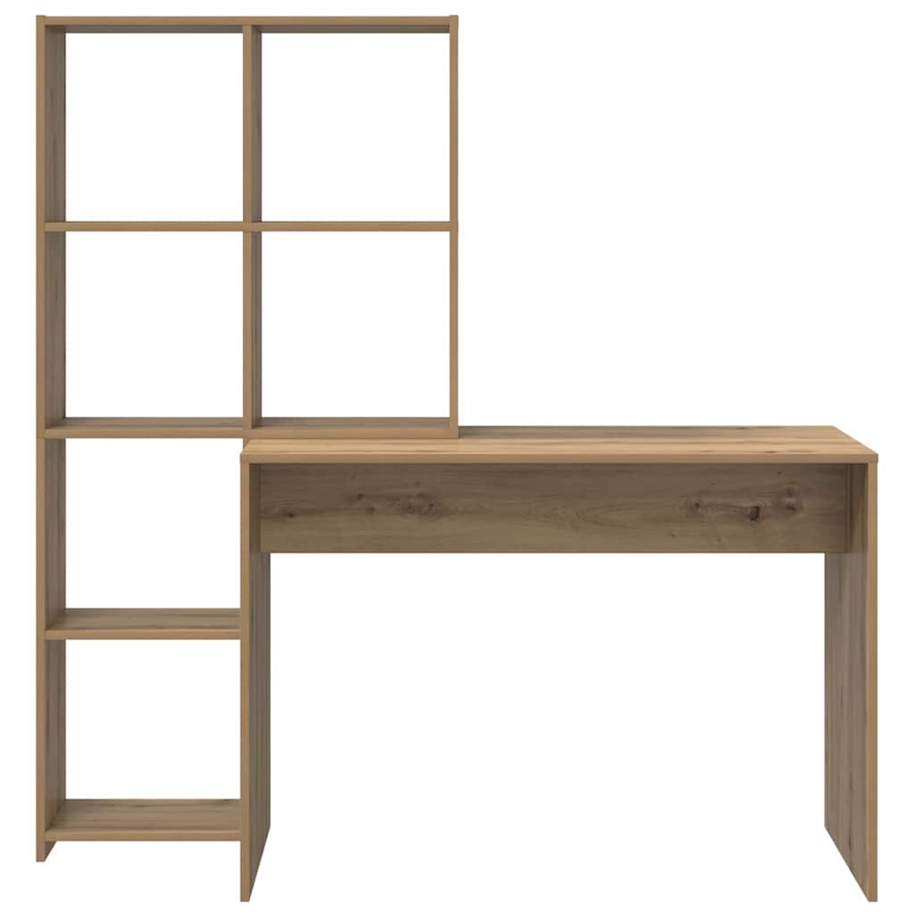 Desk with Shelf Artisan Oak 138,5 x 55 x 143 cm Engineered Wood