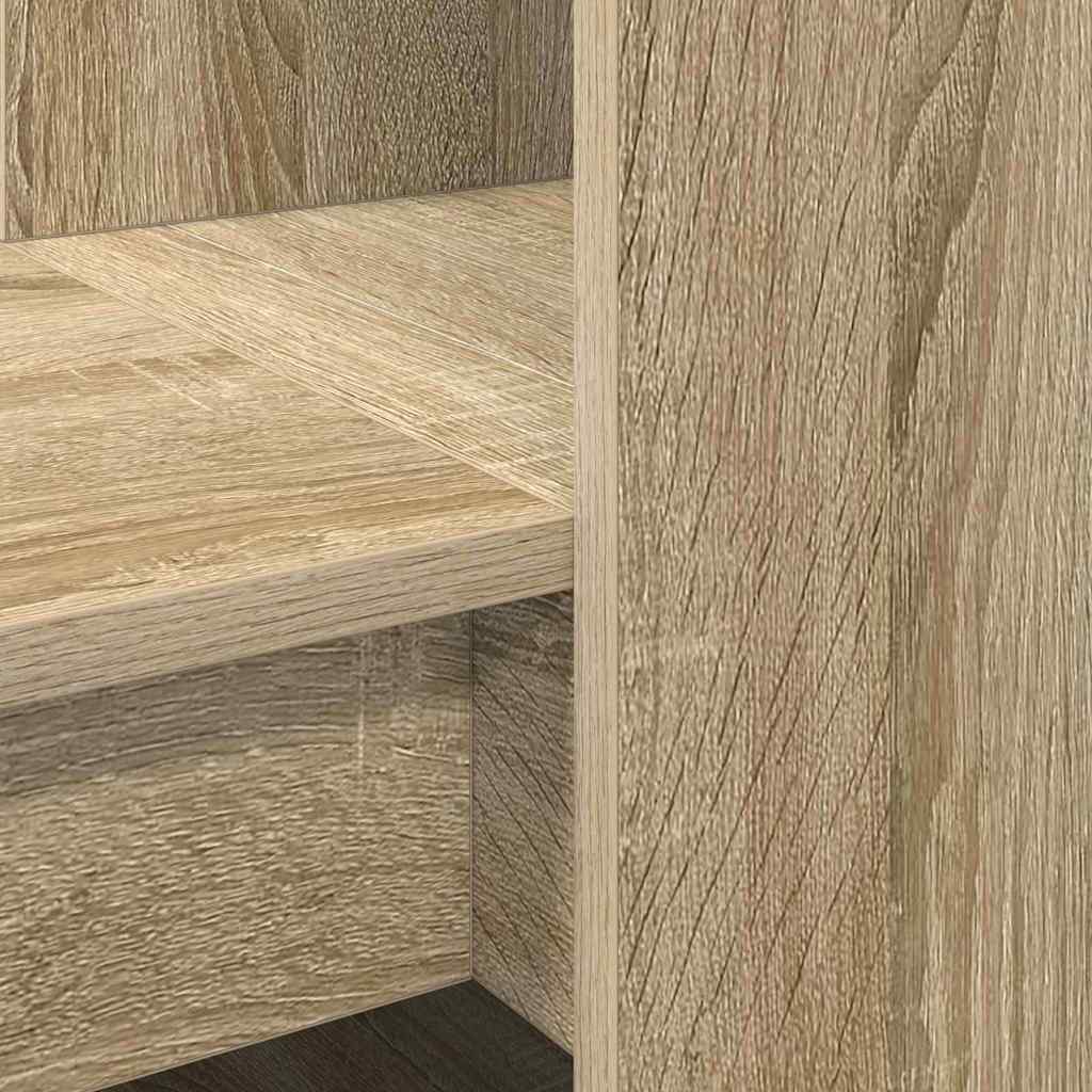 Desk with Shelf Sonoma Oak 122 x 67 x 145 cm Engineered Wood