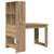 Desk with Shelf Artisan oak 122 x 67 x 145 cm Engineered Wood