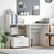 Desk with Drawer White 131.5 x 50 x 106.5 cm Engineered wood