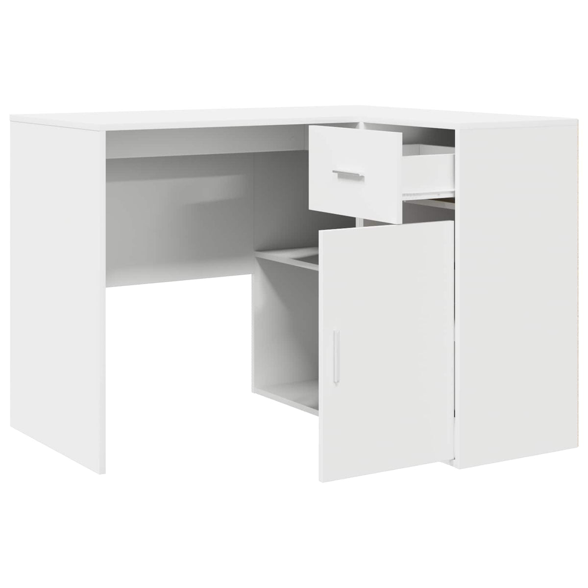 Corner Desk with Drawer White 102 x 88 x 75 cm