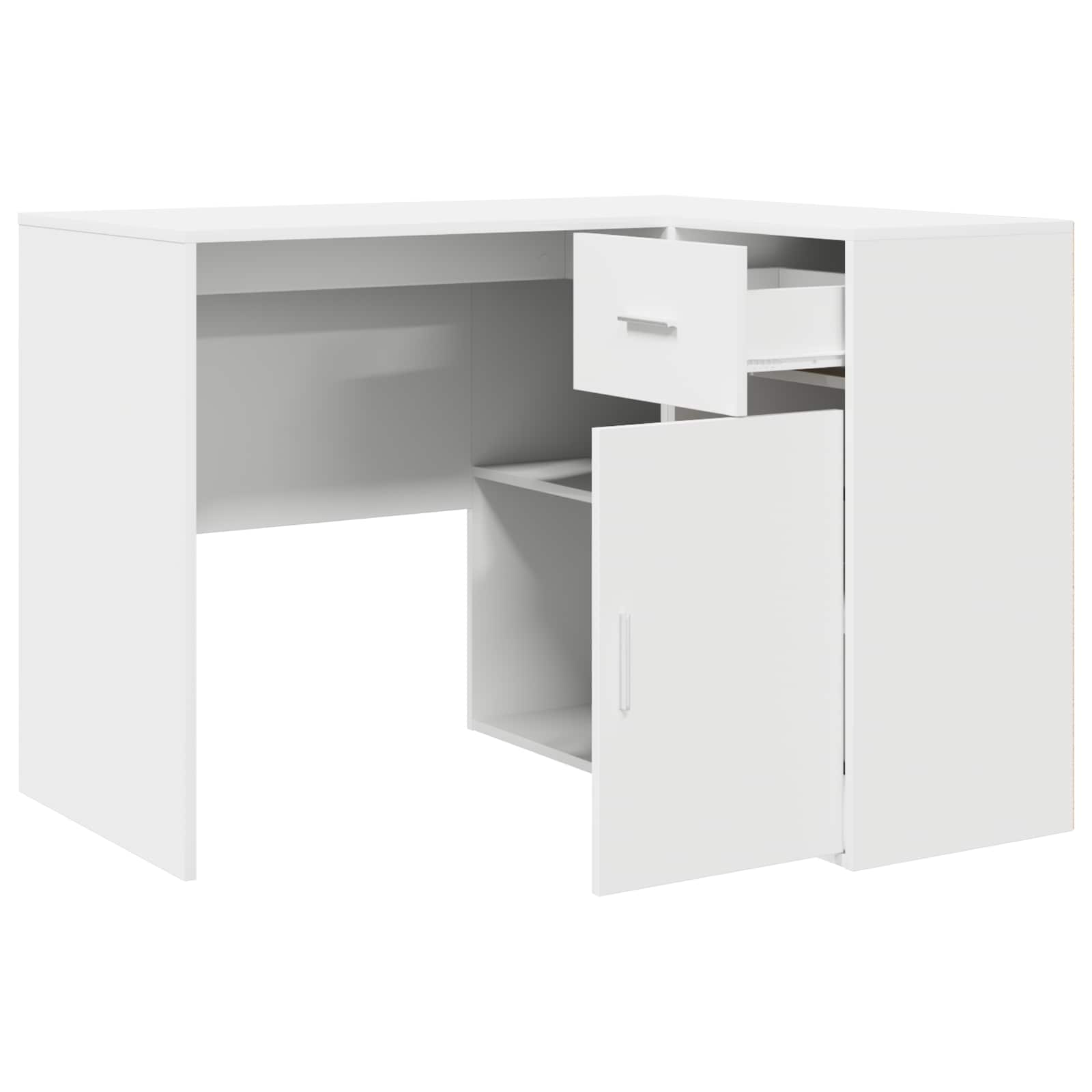 Corner Desk with Drawer White 102 x 88 x 75 cm