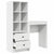 Desk with Storage with Drawer 2 pcs White 45.5 x 34 x 127 cm