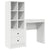 Desk with Storage 2 pcs White 70 x 40 x 76 cm Engineered wood
