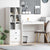 Desk with Storage 2 pcs White 90 x 40 x 76 cm Engineered wood