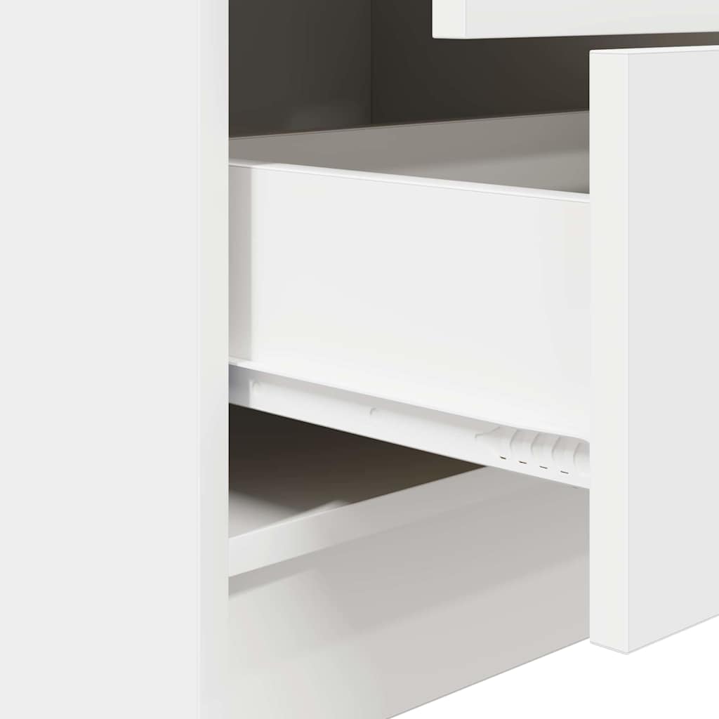 Desk with Storage 2 pcs White 100 x 40 x 76 cm Engineered wood