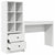 Desk with Storage 2 pcs White 100 x 40 x 76 cm Engineered wood