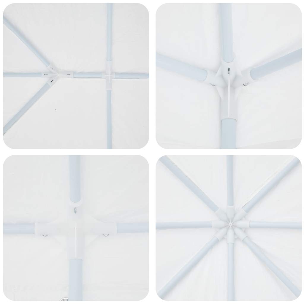 Party Tent White 800 x 400 x 266 cm Polyethylene and Steel