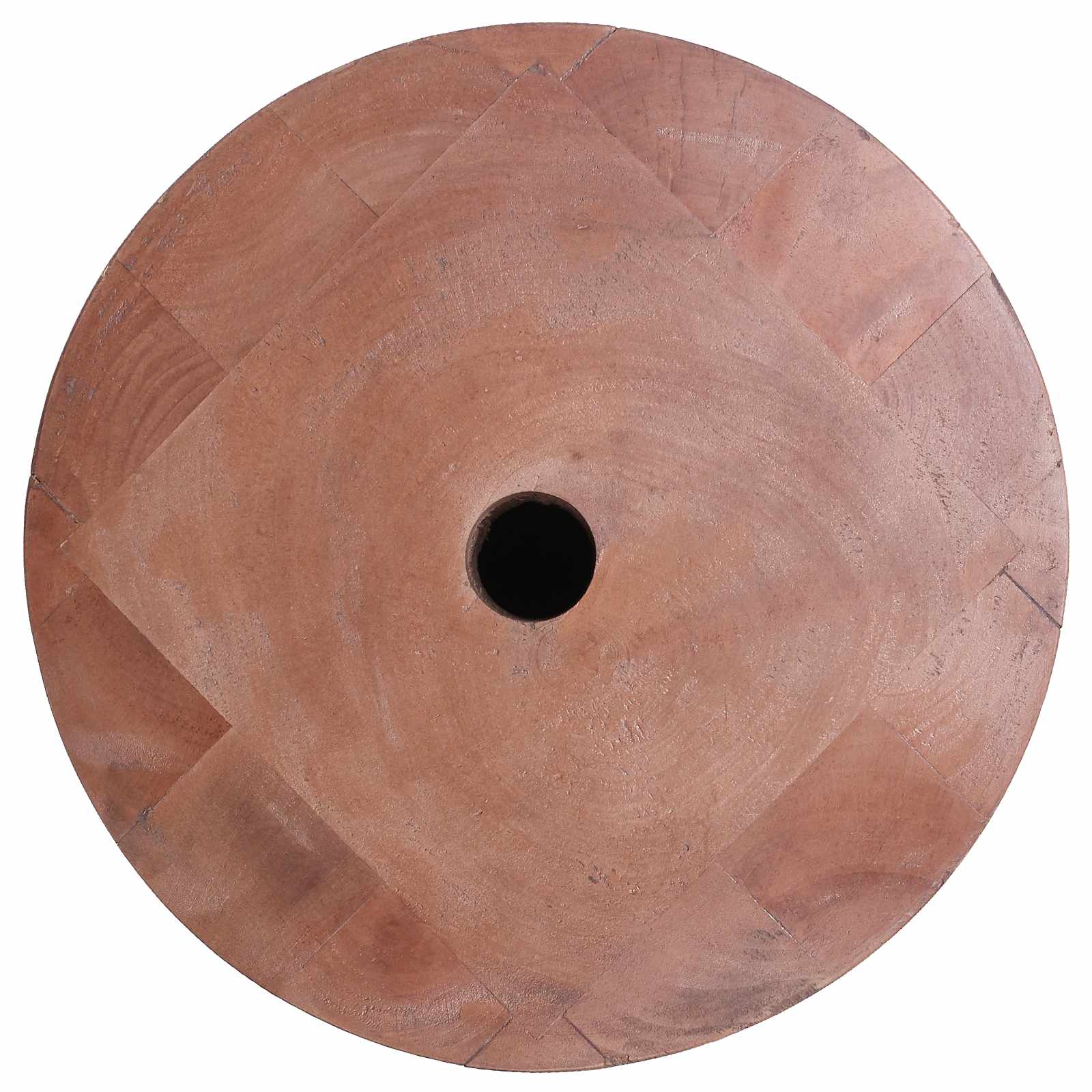 Parasol Base 28.05 kg Natural Solid Mahogany Wood Hand-carved