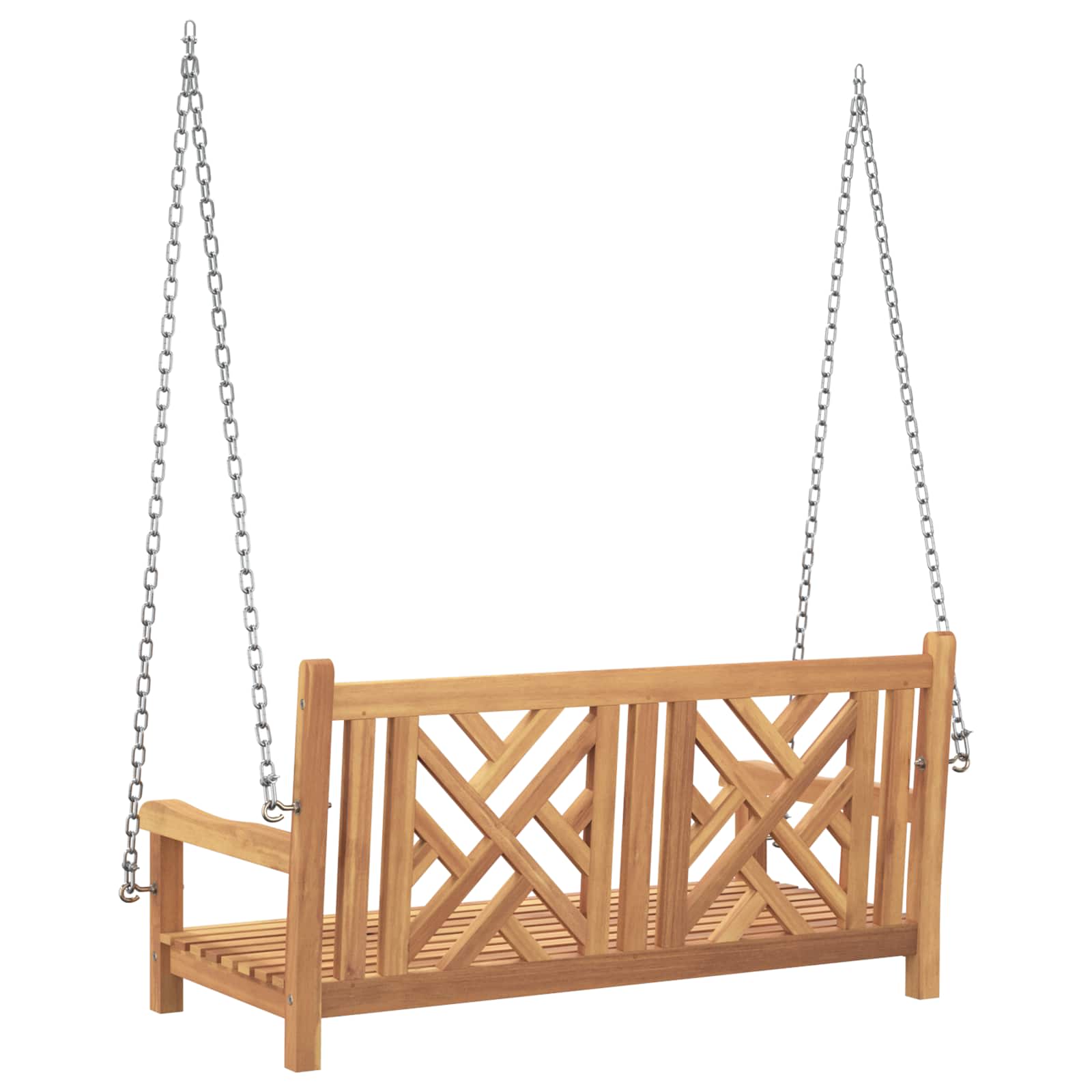 Swing Bench Brown 114 x 60 x 64 cm Solid Teak Wood