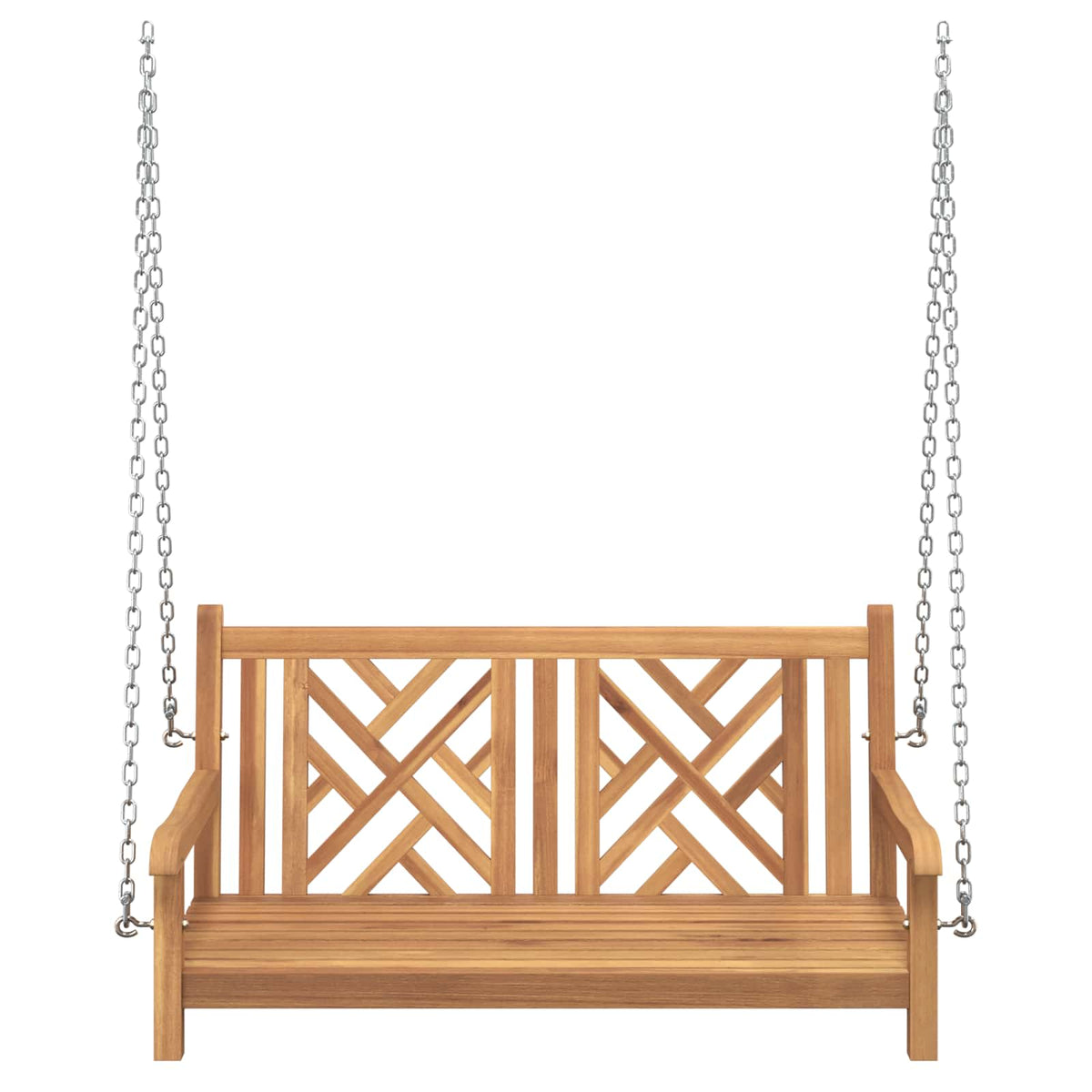 Swing Bench Brown 114 x 60 x 64 cm Solid Teak Wood