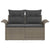 Garden Sofa with Cushion Grey 141 x 62 x 69 cm Poly Rattan