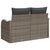Garden Sofa with Cushion Grey 121 x 62 x 69cm Poly Rattan